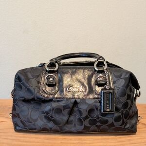 Coach Black and Silver Satchel